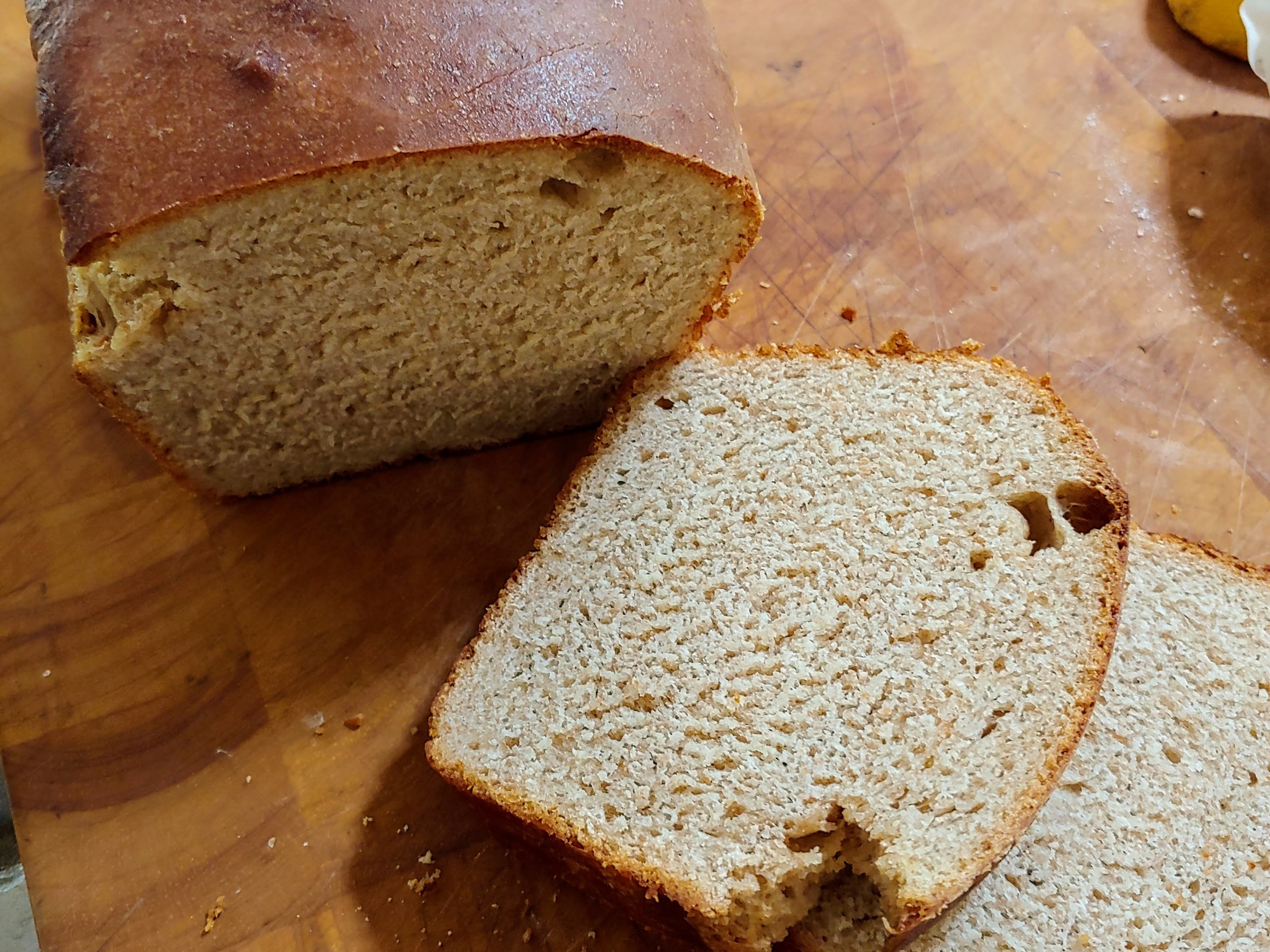 Photo of a sliced loaf of bread